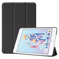 Custer textuur horizontale Flip Smart PU lederen draagtas voor iPad Mini 4/Mini 5 met slaap/Wake-up functie & drie-opvouwbare houder (zwart) - thumbnail