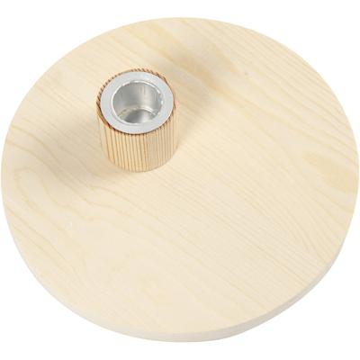 Creativ Company Kandelaar, h: 4 cm, d 16 cm, 1 stuk