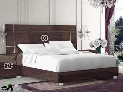 Bed PRADO 160x200 cm walnoot gelakt Bed PRADO 160x200 cm walnoot gelakt