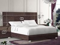 Bed PRADO 160x200 cm walnoot gelakt - thumbnail