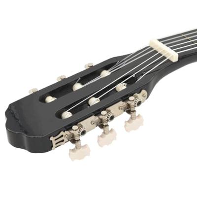 VidaXL Gitaar cutaway met equalizer 6 snaren western klassiek zwart - thumbnail