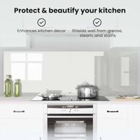 VidaXL Keuken achterwand 2 pcs doorzichtig 90 x 60 cm gehard glas - thumbnail