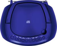 TechniSat DIGITRADIO 1990 - Stereo-boombox met DAB+/FM-radio en CD-speler (Bluetooth-audiostreaming, hoofdtelefoonaansluiting, USB, AUX in, oplaadfunctie, klok, 2 x 1,5 watt uitgangsvermogen) blauw - thumbnail