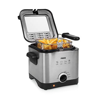 Princess 182612 Frituurpan 1.5 l 1000 W Anti-aanbaklaag, Oververhittingsbeveiliging Zilver, Zwart - thumbnail