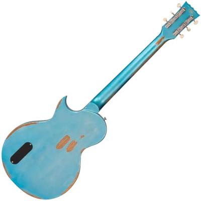 Vintage V120 ICON Distressed Gun Hill Blue over Sunburst elektrische gitaar