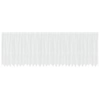 VidaXL Kantgordijn met gordijnen bloemen wit 140 x 750 cm polyester - thumbnail