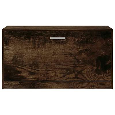 VidaXL Schoenenbank 80x24x45 cm bewerkt hout gerookt eiken