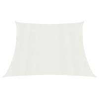 VidaXL Zonnezeil 160 g/m² 4/5x4 m hdpe wit - thumbnail