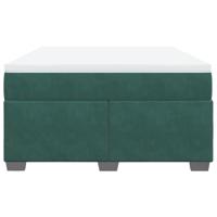 Boxspring met matras fluweel donkergroen 140x190 cm - thumbnail