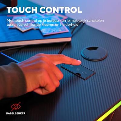 Trust GXT 709 Luminus Gaming Bureau Zwart - thumbnail