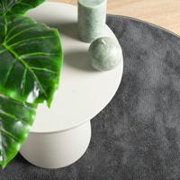 VidaXL Vloerkleed oviedo laagpolig ø 120 cm antracietkleurig - thumbnail