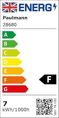 Paulmann 28680 LED-lamp Energielabel F (A - G) E27 Globe 6.5 W = 48 W Warmwit (Ø x h) 125 mm x 174 mm 1 stuk(s)