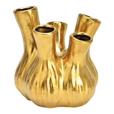 Vaas van keramiek goud (B/H/D) 20x21x20cm Vaas van keramiek goud (B/H/D) 20x21x20cm