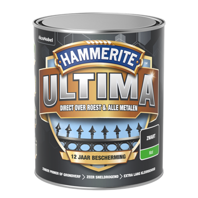 Hammerite Ultima Mat | Zwart | 750ml - 5566470 Hammerite Ultima Mat | Zwart | 750ml - 5566470
