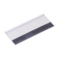Prijsstrip 100x38mm transparant met magneettape - thumbnail
