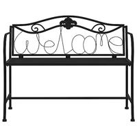 Tuinbank 2-zits 104 cm staal zwart - thumbnail