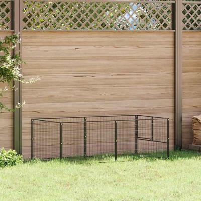 VidaXL Hondenkennel 200x100x70 cm staal zwart