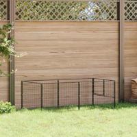 VidaXL Hondenkennel 200x100x70 cm staal zwart - thumbnail
