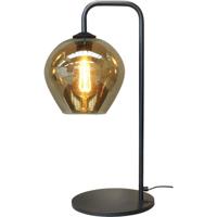 Masterlight Zwarte tafellampQuinto met smoke glas - 4262-05-05-3 - thumbnail