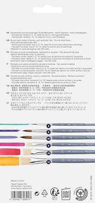 Faber Castell Penselenset - 6 stuks - 3x plat, 3x rond
