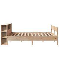Bed met boekenkast zonder matras massief grenenhout 160x200 cm - thumbnail