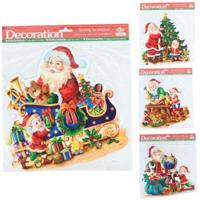Raamstickers kerstman 30 cm 4 assorti | 96 stuks - thumbnail