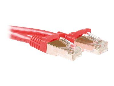 ACT Rode 20 meter LSZH SFTP CAT6A patchkabel snagless met RJ45 connectoren