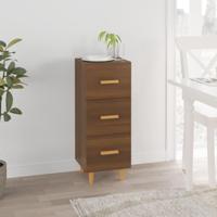 Dressoir 34,5x34x90 cm bewerkt hout bruin eikenkleur - thumbnail