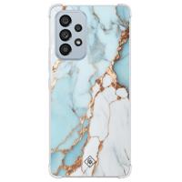 Samsung Galaxy A53 shockproof hoesje - Marmer lichtblauw - thumbnail
