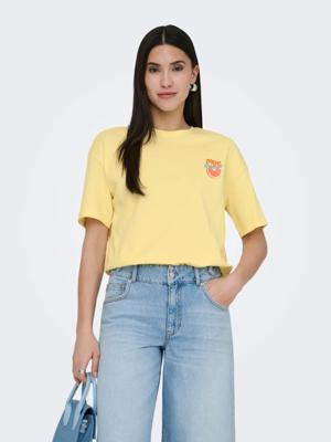 Only Onlbolette Life S/s Top Box Cc Jrs T-shirt Korte Mouw 4936981 Sunlight Pink