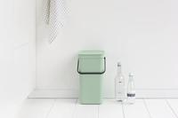 Brabantia Sort & Go afvalemmer 16 liter jade green - thumbnail