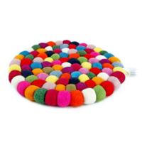 Vilten Onderzetter Multicolor (Rond) - thumbnail