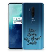 OnePlus 7T Pro | Siliconen hoesje | met naam Heart Smile - thumbnail