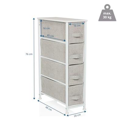 hjh LIVING Kast Foldress (4 vakken, Grijs)