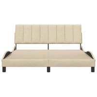 Bedframe zonder matras "Hanko" stof crèmekleurig 160x200 cm - thumbnail