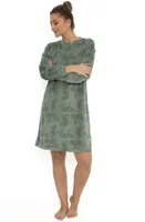 Cocodream velours nachthemd dames - Tiger - Warm winter nachtjapon - thumbnail