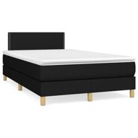 Boxspring met matras stof zwart 120x190 cm - thumbnail