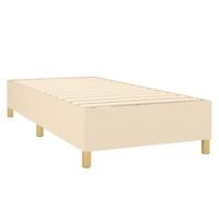 Boxspring met matras stof crèmekleurig 90x200 cm - thumbnail