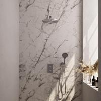 Brauer Brushed Carving Thermostatische Regendoucheset Inbouw - Hoofddouche 30 cm - Rechte Wandarm - 3 Weg - Handdouche 3 Standen - Doucheslang - Wandaansluitbocht - Rvs - thumbnail