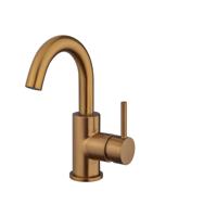 Opbouw Wastafelkraan Wiesbaden Caral Met Draaibare Uitloop Geborsteld Brons Koper - thumbnail