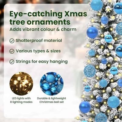 Kunstkerstboom met 150 LED Wit 120 cm PVC en Metaal en Plastic