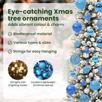 Kunstkerstboom met 150 LED Wit 120 cm PVC en Metaal en Plastic - thumbnail