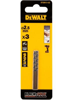 DeWalt Accessoires Black & Gold Metaalboor | 2,5 mm - DT20513-QZ DeWalt Accessoires Black & Gold Metaalboor | 2,5 mm - DT20513-QZ