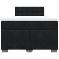 Boxspring met matras fluweel zwart 120x200 cm - thumbnail