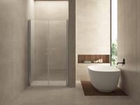 Wiesbaden Douchedeur | 2 Pendeldeuren | 90x200cm | 6mm NANO coating glas | Chroom | Nisdeur - thumbnail