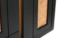 Dressoir DKD Home Decor Zwart Rotan Mangohout (160 x 40 x 90 cm) - thumbnail