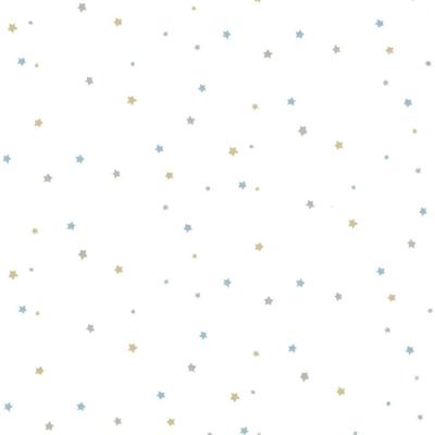Noordwand behang mondo baby little stars blauw en wit