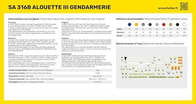 Heller 1/72 SA 316B Alouette lll Gendarmerie Heller 1/72 SA 316B Alouette lll Gendarmerie