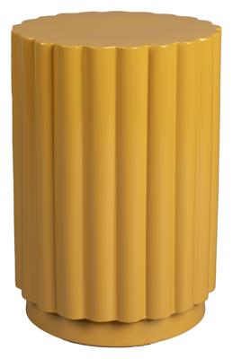 Dutchbone Bijzettafel/Kruk 'Camila' kleur Okergeel Dutchbone Bijzettafel/Kruk 'Camila' kleur Okergeel