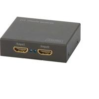 Digitus DS-46304 2 poorten HDMI-splitter 3D-weergave mogelijk, Met metalen behuizing 4096 x 2160 Pixel Zwart - thumbnail